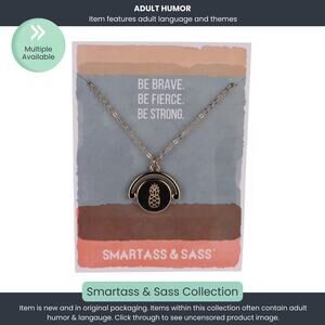 Pineapple Flip Pendant Necklace Stand Tall Stay Sweet Gold Tone